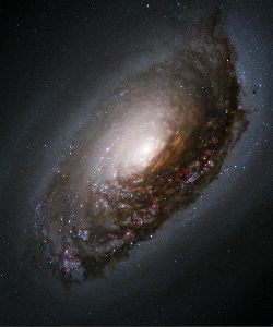 Timespace continuum (Spiral Galaxy M64, Hubble)